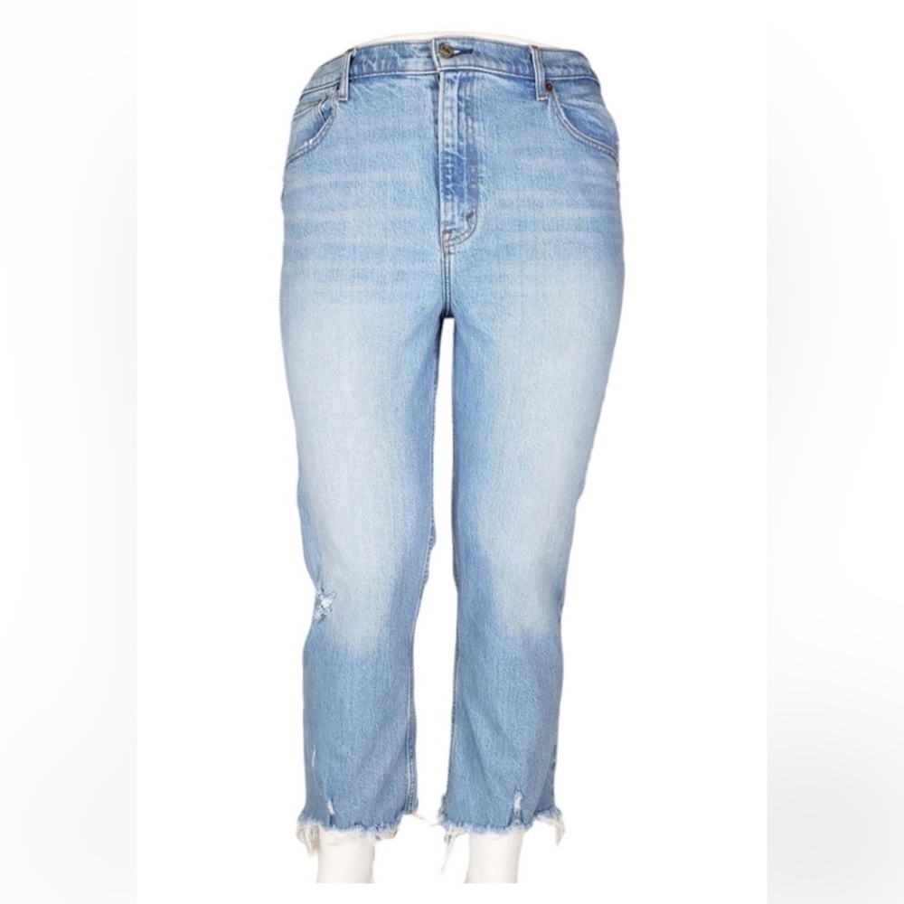 Abercrombie & Fitch Ultra High Rise Kick Flare raw hem jeans size 16